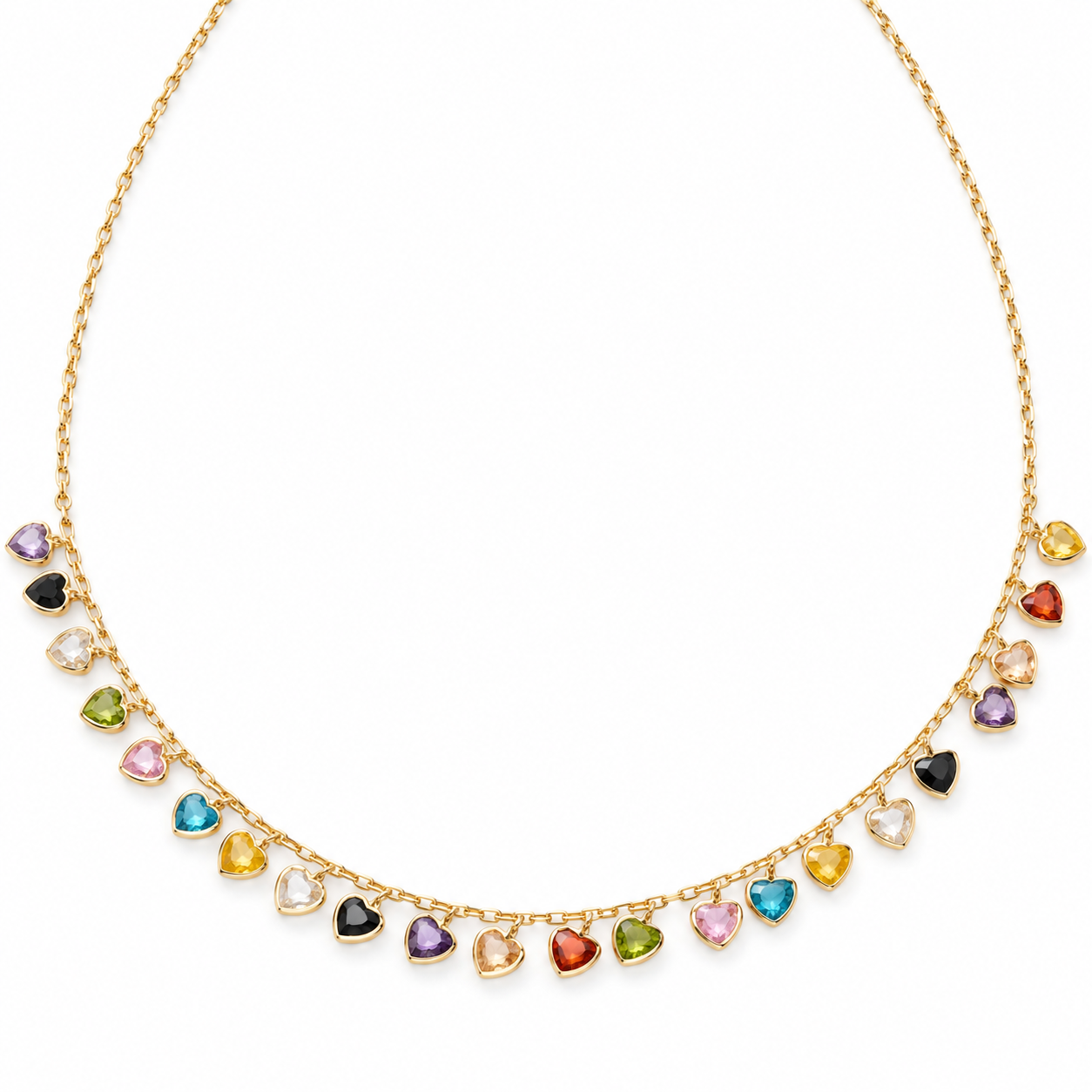 1 ct certified IGI lab-grown diamond necklace in 14K white gold on white background product photo