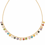 1 ct certified IGI lab-grown diamond necklace in 14K white gold on white background product photo
