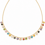 1 ct certified IGI lab-grown diamond necklace in 14K white gold on white background product photo
