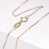 14K Solid Gold Diamond Cut Rolo Adjustable Chain