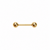 14KT Solid Yellow Gold Barbell Tongue Piercing