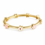 18K Gold-Plated Brass Girl’s Bangle with Daisies
