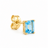 18K Solid Yellow Gold Semi-Precious Stone Earrings – Elegant Luxury Jewelry