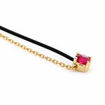 18K Solid Precious Stones Chain / Silk Cord Necklace – Versatile Luxury Jewelry