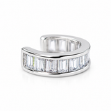 925 Sterling Silver Baguette CZ Ear Cuff