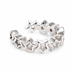925 Sterling Silver Baguette CZ Ear Cuff