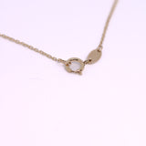 14K Solid Yellow Gold Rosary Beads Chain