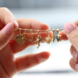 14K Solid Yellow Gold Angel Pendant