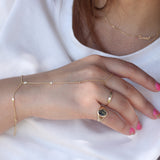 14K Solid Yellow Gold Round Signet Ring