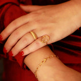 14K Solid Yellow Gold Paperclip Bracelet
