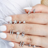 925 Sterling Silver X Screw Back Earrings