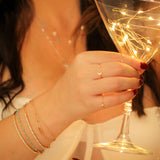 14K Solid Yellow Gold Moon & Star Cuff Ring