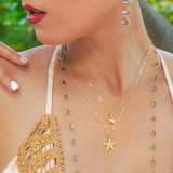 14K Solid Yellow Gold Shell Charm