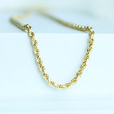 14K Solid Yellow Gold 1.8 mm Rope Chain