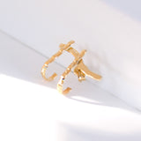 14K Solid Yellow Gold Pi Symbol Earring