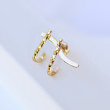 14K Solid Yellow Gold Pi Symbol Earring