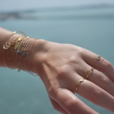 14K Solid Yellow Gold Wavy Minimalist Ring