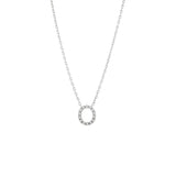 925 Sterling Silver Pave Diamonds Initial Neckalce
