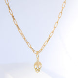 14K Solid Yellow Gold Hand Crafted Vintage Paperclip Chain