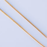 14K Solid Yellow Gold Baby Curb Link Chain