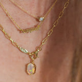14K Solid Yellow Gold Hand Crafted Vintage Paperclip Chain