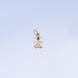 14K Solid Yellow Gold Custom Boy or Girl CZ Pendant