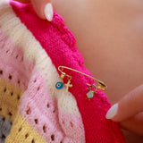 14K Solid Gold Plain Unisex Baby Pin