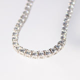 925 Sterling Silver 4mm Cubic Zirconia Tennis Necklace