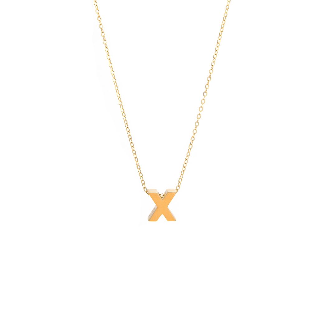 14K Solid Yellow Gold Customizable Initial/Charm Necklace