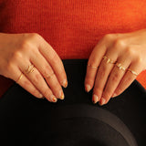 14K Solid Yellow Gold Triangle Ring
