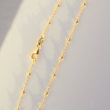 14K Yellow Gold Beads Chain Anklet