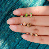 14K Solid Yellow Gold Avocado Earrings
