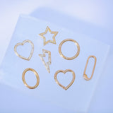 14K Solid Yellow Gold Enhancer Charm Pendant Lock