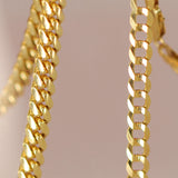 14K Solid Yellow Gold 6mm Cuban American Chain