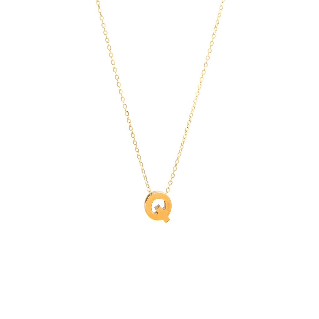 14K Solid Yellow Gold Customizable Initial/Charm Necklace