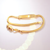 14K Solid Yellow Gold Unisex Cuban Link 2.5mm ID Bracelet