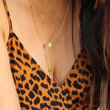 14K Solid Yellow Gold Diamond Cut Rosary Necklace
