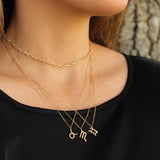 14K Solid Yellow Gold Hand Crafted Vintage Paperclip Chain