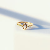 14K Solid Yellow Gold Hamsa Hand  Ring
