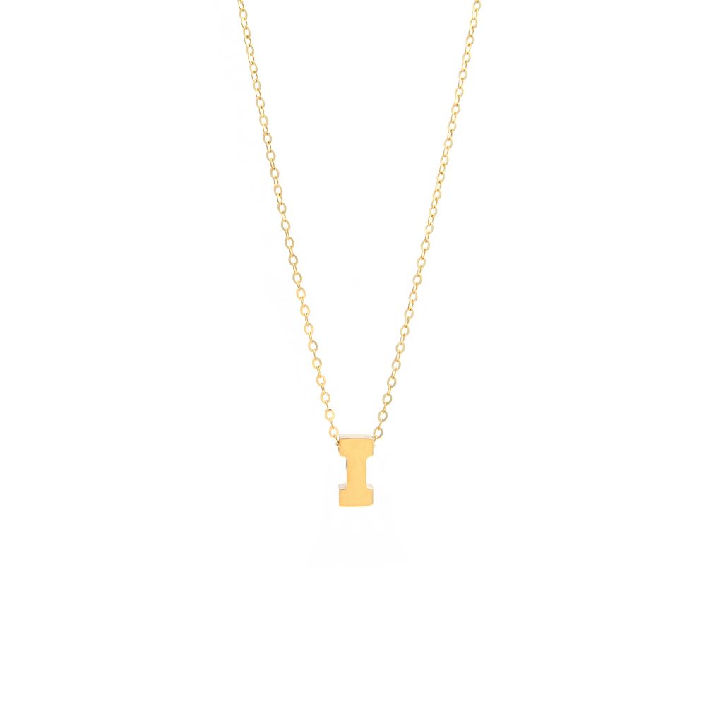 14K Solid Yellow Gold Customizable Initial/Charm Necklace