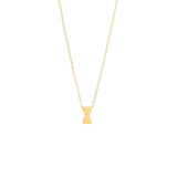 14K Solid Yellow Gold Customizable Initial/Charm Necklace