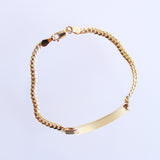 14K Solid Yellow Gold Baby Boy or Big Boy ID Bracelet