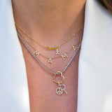 14K Solid Yellow Gold Enhancer Charm Pendant Lock