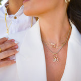 14K Solid Yellow Gold Enhancer Charm Pendant Lock