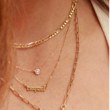 14K Solid Yellow Gold Figaro Chain
