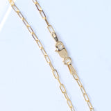 14K Solid Yellow Gold Baby Paperclip Link Anklet