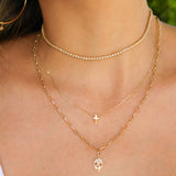 14K Solid Yellow Gold Hand Crafted Vintage Paperclip Chain