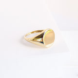14K Solid Yellow Gold Signet Ring