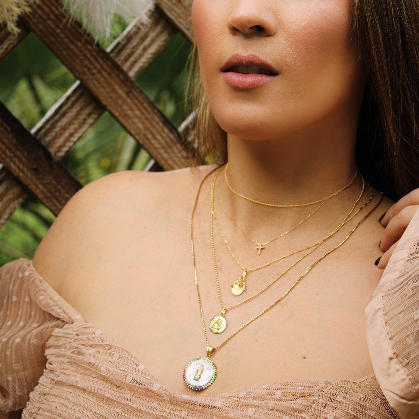 14K Solid Yellow Gold Baby Toilet Chain Necklace