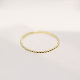 14K Solid Yellow Gold Balls Stackable Ring